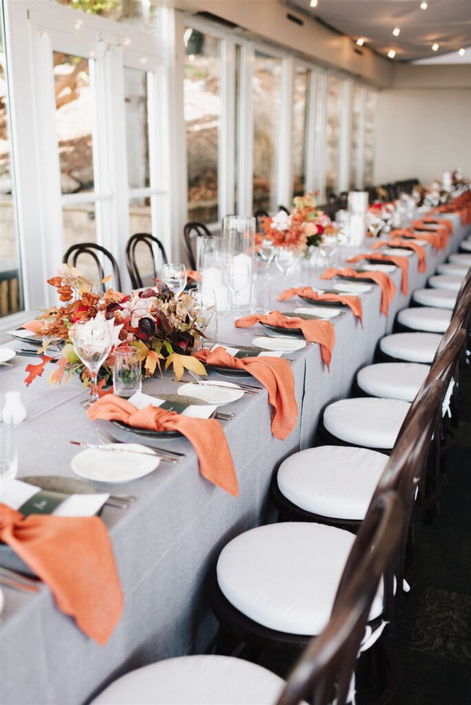 Reception table decor